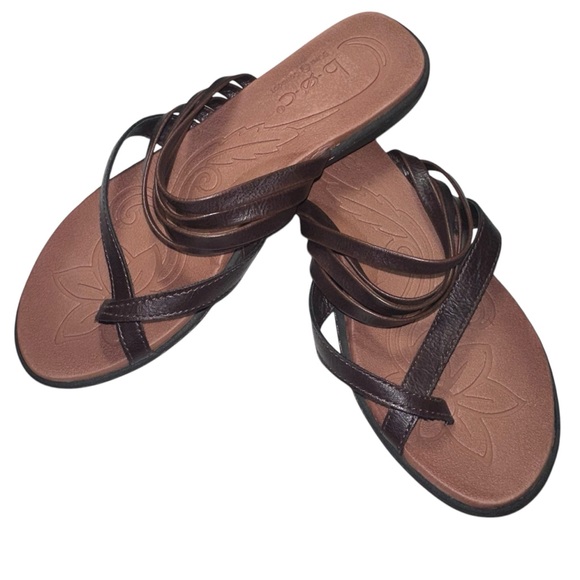 B.O.C‎ Brown Faux Leather Sandals Size 9M - Picture 1 of 16